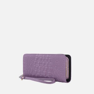 MKF Collection Eve Genuine Leather Crocodile-embossed Women’s Wristlet Wallet by Mia K - 1 of 4