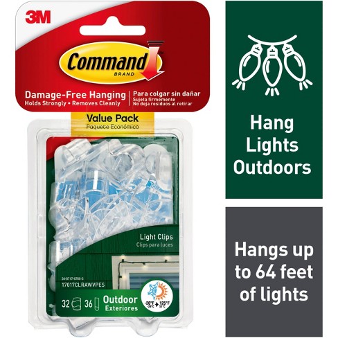 Command Command Strips Cord Clips, with Command Adhesive Strips - 4 clips