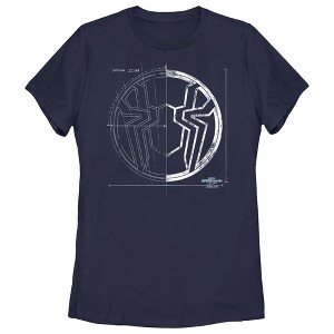 Women's Marvel Spider-Man: No Way Home Spider Icon Blueprint T-Shirt - 1 of 4