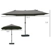 Kumasinova 15FT Steel Large Patio Umbrella with Base Included, Rectangular Outdoor Umbrella with Dual-Sided,Beach Umbrella for Deck Pool Patio - 2 of 4