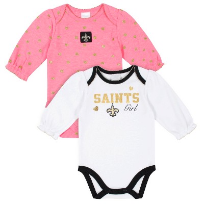 Nfl New Orleans Saints Infant Boys' Aop 3pk Bodysuit : Target