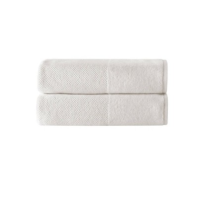 2pc Incanto Turkish Cotton Bath Sheet Set Off White - Enchante Home