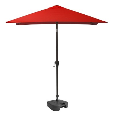 9' Square Titling Market Patio Umbrella with Base - CorLiving