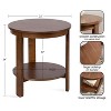 Kate and Laurel Foxford Round Wood Side Table, 22x22x24, Walnut Brown - 2 of 4
