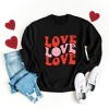 Simply Sage Market Women's Graphic Sweatshirt Love Stacked Smiley Face - 3 of 4