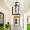 Modern Pendant Light Fixtures,Vintage 8-Light Farmhouse Chandeliers,Rectangle Hanging Island Light High Ceilings for Staircase, Hallway,Foyer - 2 of 4