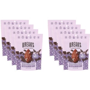 Scharffen Berger Breaks Oat Milk Chocolate with Coconut Sugar + Salted Almond Bark - Case of 8 - 4.5 oz - 1 of 2