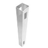 LOVMOR 2 pcs*Privacy Fence System Line Post for White Vinyl Routed Fence Caps Included set of 2 , White Vinyl Fence Line Post - 3 of 4