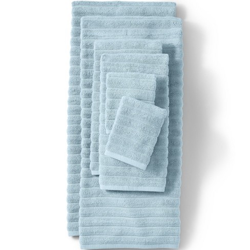 Lands' End Organic Cotton Rib Bath Towel - Bath Towel - Dusty Blue : Target