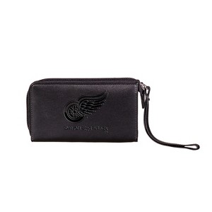Evergreen NHL Detroit Red Wings Black Leather Women's Wristlet Wallet Officially Licensed with Gift Box - 1 of 1
