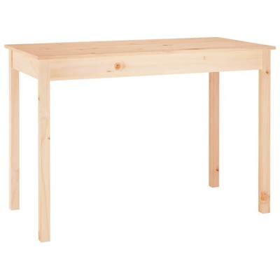 vidaXL Dining Table - Multifunctional Solid Pine Wood Desk - Kitchen/Restaurant Furniture - Stable Frame - 43.3"x21.7"x29.5"