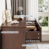 6 Drawer Dresser for Bedroom, Framhouse Large Chest of Drawers with Metal Handles, Rustic Double Wood Dresser, Storage Dressers Organizer - 4 of 4
