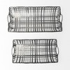 HomeRoots Set of Two Gray Metal Indoor Outdoor Serving Tray With Handles - 4 of 4