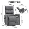 Heat Massage Manual Recliner Chair with Rocker and Swivel in Fabric for Living Room - 2 of 4