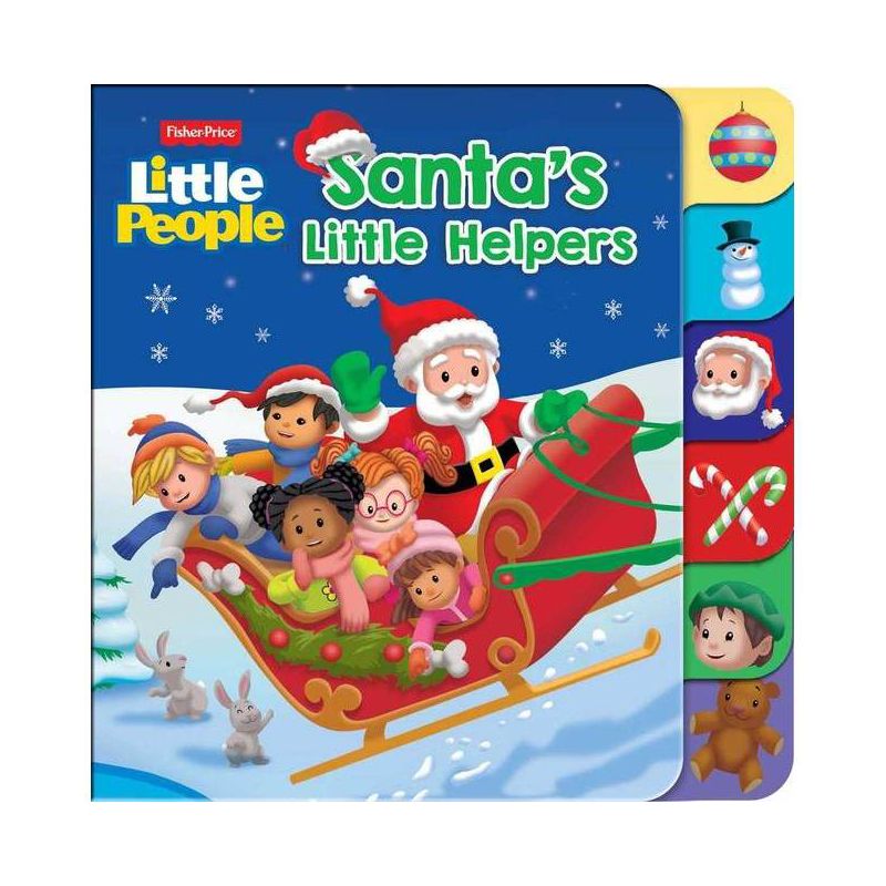 Fisher Price Little People: Santa's Little Helpers - (Board Books with Tabs) by  Gina Gold (Board Book), 1 of 2