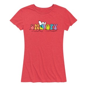 Women's - Peanuts - Snoopy Beach Ball Short Sleeve Graphic T-Shirt - 1 of 4