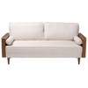 Baxton Studio Harleson Mid-Century Modern Beige Fabric and Walnut Brown Wood Sofa - 3 of 4