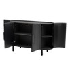 Curved Design Light Luxury Sideboard with Adjustable Shelves - 3 of 4