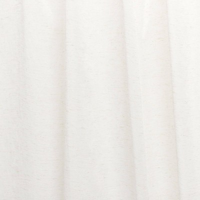 White Sheer Linen-Blend Tab Top Window Panels