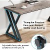 PAGED Computer Desk with Z-Shaped Metal Legs, Modern Office Desk with Wood Desktop for Living Room - 2 of 4