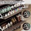 Shoe Cabinet with 2 Flip Drawers, Narrow Slim 5 Tier Shoe Storage Cabinet - 4 of 4