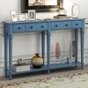 Tramull Retro Entryway Table with 4 Drawers & Shelf, Vintage Console Table for Hallway, Living Room - 4 of 4