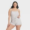 Women's Lace Trim Ribbed Cami Top and Shorts Pajama Set - Auden™ - 4 of 4