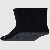 Dickies Men's 6pk Moisture Control Crew Socks - Black 12-14: Midweight Cotton Blend, Tagless, Machine Washable, Size 12-14 - 4 of 4