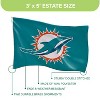 NFL Miami Dolphins 3 x 5 Outdoor Durable House Flag with Grommets | Sport Team Flag & Banner | Indoor Wall Decor Flag - 3 of 4