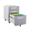3 Drawer Mobile File Cabinet With Lock, Metal Under Desk Rolling Filing Cabinets, Fully Assembled 5-wheel Office Cabinet For Home Office Letter/A4 - 2 of 4