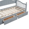 NicBex 79.9" Twin Size Daybed with Trundle Upholstered Daybed with Storage Extendable Day bed with 2 Spacious Drawers for Living Room - 4 of 4