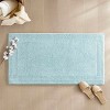 LunaLulinlk 1 PCS 24x44" 100% Cotton Tufted 3000 GSM Reversible Bath Rug Blue - 3 of 4