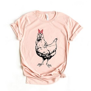 Simply Sage Market Women's Chicken With Bandana Short Sleeve Graphic Tee - 1 of 3