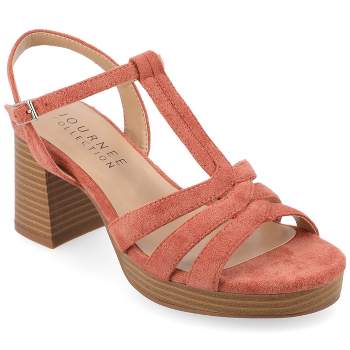 Journee Collection Womens Alyce Tru Comfort Foam Faux Leather Platform Sandals
