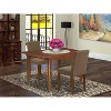 HomeStock 3-Piece Mahogany Finish Rectangular Solid Wood Top Dining Table Set - 2 of 4