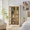 71.2'' Tall Display Cabinet With Adjustable Shelves And Glass Doors, Rustic White China Hutch For Living Room Or Kitchen-Maison Boucle - 2 of 4