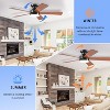 46 Inch Brown Ceiling Fan with Light and Remote Low Profile Ceiling Fan - 4 of 4