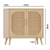 KTMBDW Storage Cabinet with Natural Rattan Doors, Rattan Buffet Cabinet, Sideboard for Living Room, Hallway, Dining Room, Entryway - 4 of 4