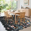 Floral Scalloped Rug – Washable, Non-Slip, Soft for Living Room, Bedroom, Dining Room, Home Office - 2 of 4