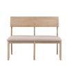  Jordan Solid Wood Upholstered Dining Bench - Linon - image 3 of 4