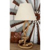 26" Rustic Jute Table Lamp Brown - Olivia & May: Nightstand Lighting, Cone Shade, E26 Socket - image 2 of 4