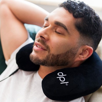 Black Memory Foam LED Light Therapy Neck Pillow