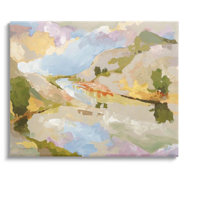 Stupell Industries Abstract Mountain Reflection Painting Canvas Wall Art, 1 of 6