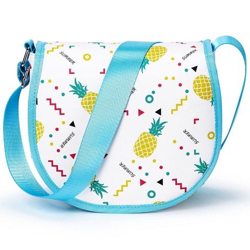 Girls Cute Pinapple Crossbody Purse Messenger Shoulder Bags with Adjustable Straps for Kids