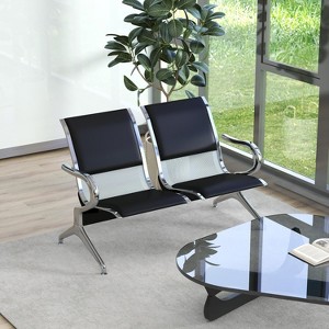 Kinsuite Waiting Room Bench - Waiting Room Chairs with Arms Airport Reception Bench - 1 of 4