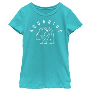 Girl's Lost Gods Zodiac Aquarius Symbol T-Shirt - 1 of 4