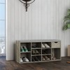 ORRD Storage Bench, Shoe Bench, Entryway Bench with Padded Cushion, Drawer and Open Compartments, Bench with Storage, 3 Tier Shoe Rack Bench - 3 of 4