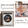 Area Rug Vintage Bohemia Large Persian Non-slip Washable Rug For Living Room Kitchen Bedroom Living Room Flower Design Amber - 3 of 4