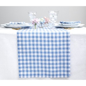 Solino Home Linen Gingham Check Table Runner - 1 of 4