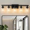 DAKAFUL Modern Bathroom Vanity Light, 4/5/6/8/10-Light Vanity Fixtures with Clear Glass Shade, Reversible Wall Sconces Over Mirror,for Bedroom - 2 of 4